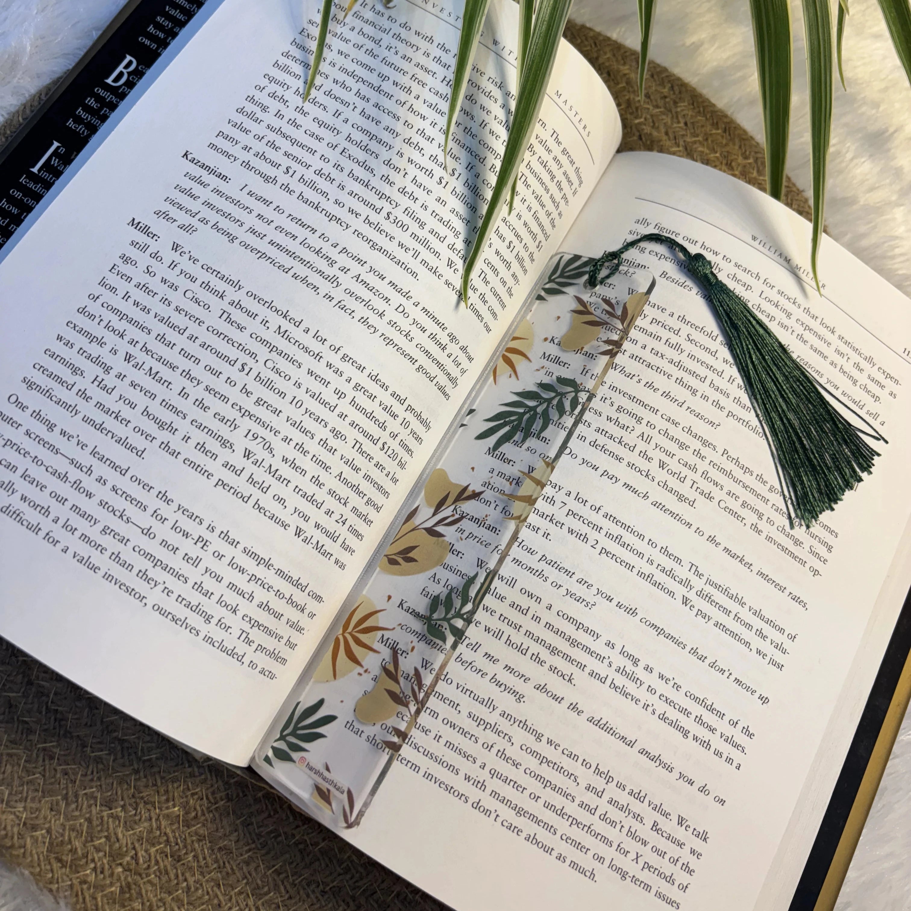 Acrylic Leaf Bookmark