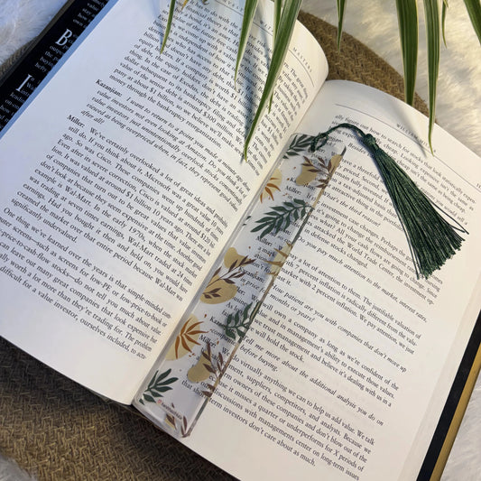 Acrylic Leaf Bookmark